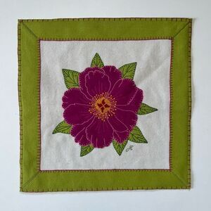 Jan Constantine NWT Wool Floral Pillowcase